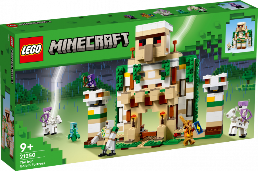 21250 LEGO® Minecraft Dzelzs robota cietoksnis , 9+ gadi, 2023 gada modelis