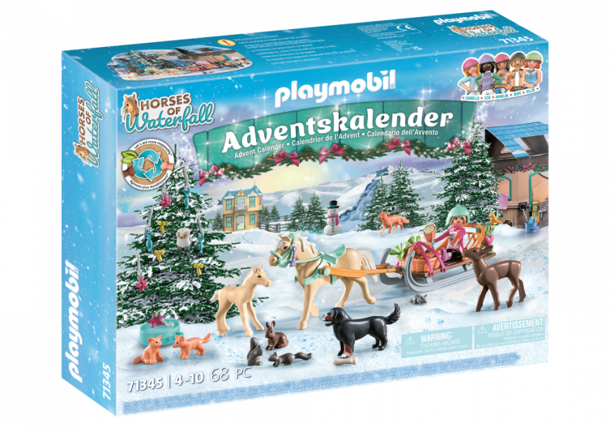 71345 PLAYMOBIL® Adventes Kalendārs Ziemassvētku brauciens zirgu kamanās, 4+ gadiem