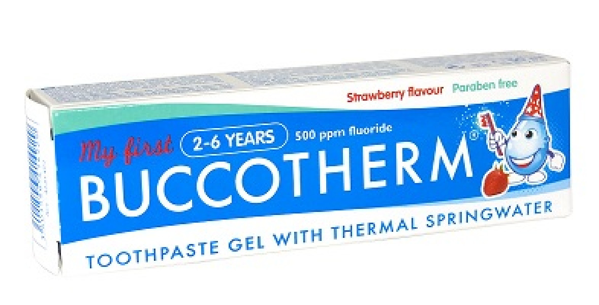 Buccotherm Zobu pasta ar zemeņu garšu no 2 - 6 gadu vecumam, 50ml, 1000 ppm fluoride