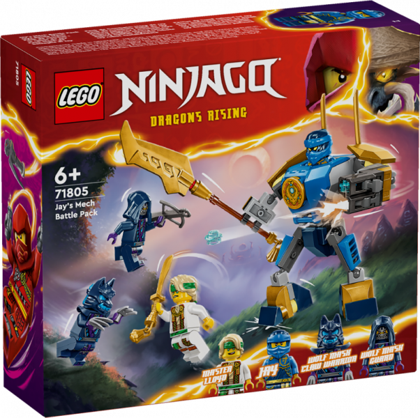 71805 LEGO® Ninjago Jay robotu cīņas komplekts, 6+ gadi, 2024 gada modelis