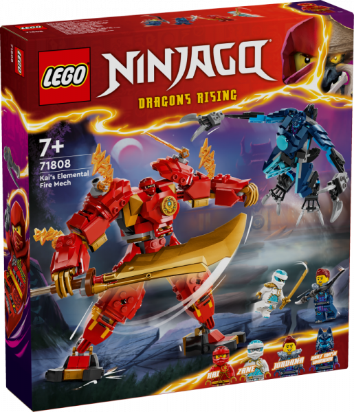 71808 LEGO® Ninjago Kai Uguns stihijas robots, 7+ лет, модель 2024 года