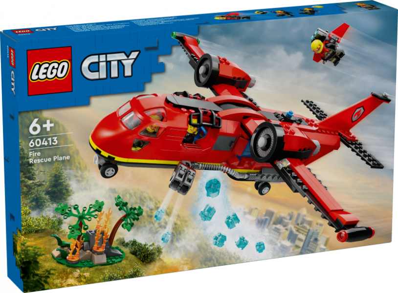 60413 LEGO® City Ugunsdzēsēju glābšanas lidmašīna, 6+ лет, модель 2024 года