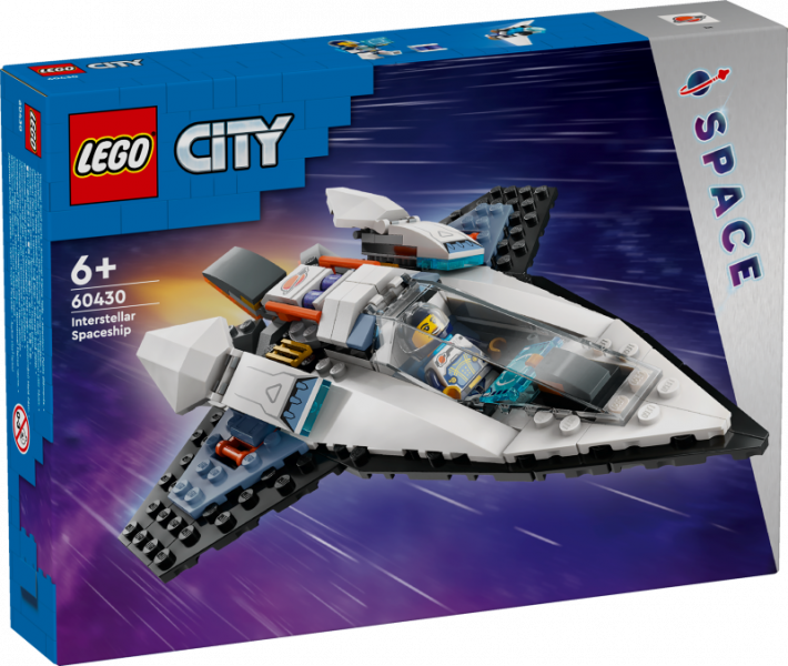 60430 LEGO® City Starpzvaigžņu kosmosa kuģis, 6+ gadi, 2024 gada modelis