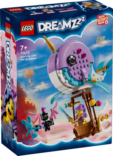 71472 LEGO® DREAMZzz™ Izzie narvalis - gaisa balons , 7+ gadi, 2024 gada modelis