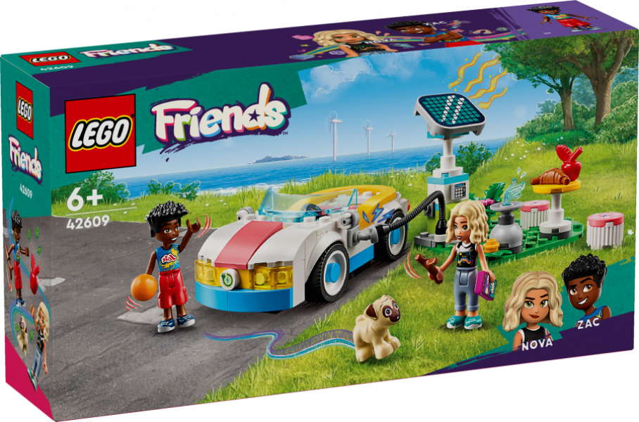 42609 LEGO® Friends Elektroauto un lādētājs, 6+ gadi, 2024 gada modelis