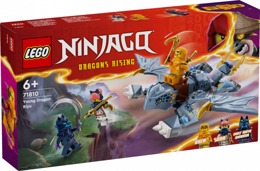 71810 LEGO® Ninjago Pūķēns Riyu, 6+ gadi, 2024 gada modelis