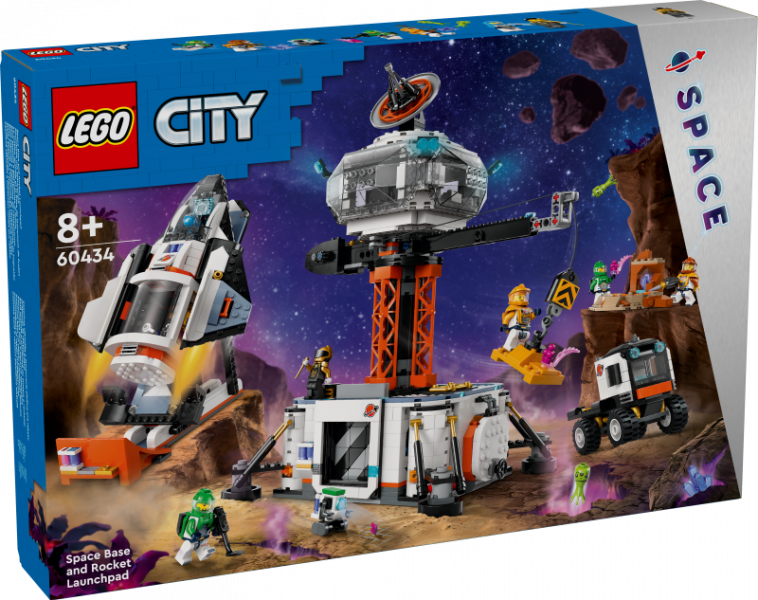 60434 LEGO® City Kosmosa bāze un raķešu pacelšanās laukums, 8+ gadi, 2024 gada modelis