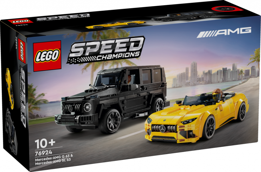 76924 LEGO® Speed Champions Mercedes-AMG G 63 un Mercedes-AMG SL 63, 10+ , модель 2024 года