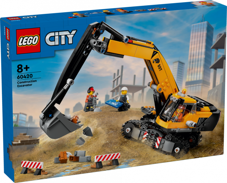 60420 LEGO® City Dzeltens ekskavators , 8+ gadi, 2024. gada modelis