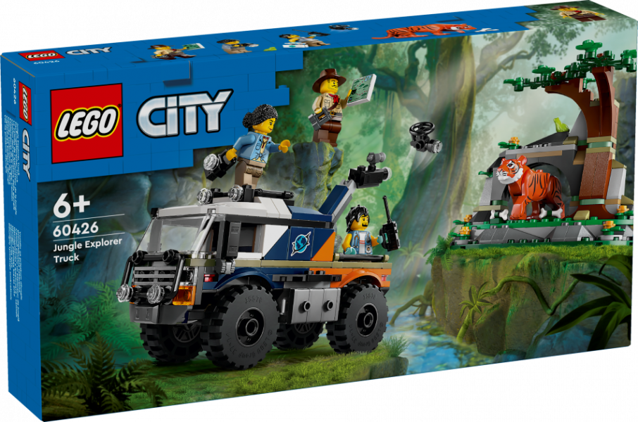 60426 LEGO® City Džungļu pētnieka bezceļu automašīna, 6+ gadi, 2024. gada modelis