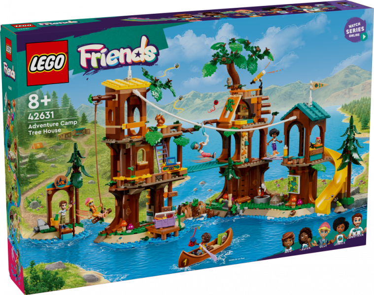 42631 LEGO Friends Piedzīvojumu nometnes mājiņa kokā , 8+ gadi, 2024. gada modelis