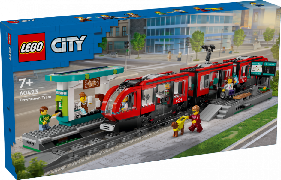 60423 LEGO® City Pilsētas tramvajs un stacija, 7+ , модель 2024 года