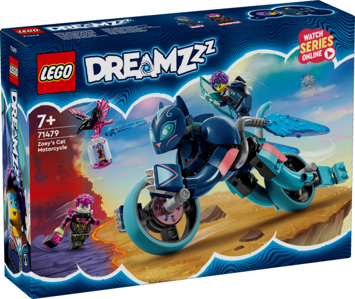 71479 LEGO® DREAMZzz™Zoey kaķa motocikls, 7+ gadi, 2024 gada modelis