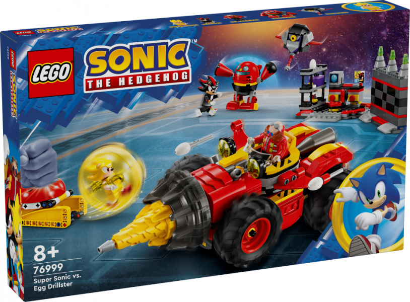 76999 LEGO® Sonic the Hedgehog™ Super Sonic pret Egg Drillster, 8+ , модель 2024 года