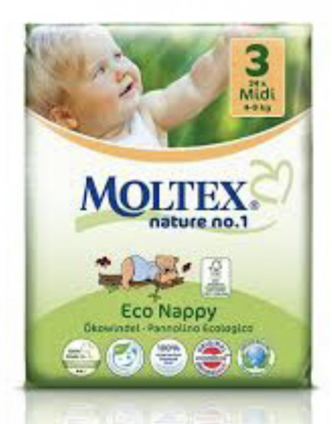 Moltex ÖKO NATUREподгузники 3 полупакета MIDI, 4-9кг, 40 шт.