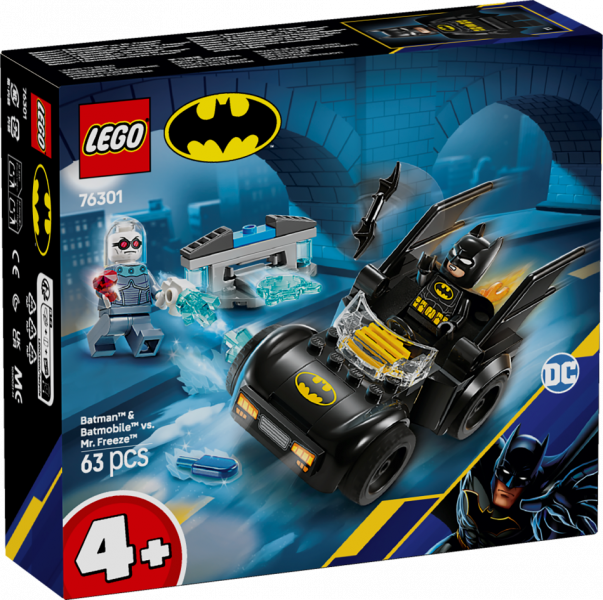 76301 LEGO® Marvel Super Heroes Betmens un Betmenauto pret Misteru Salu, 4+ gadi, 2025 gada modelis