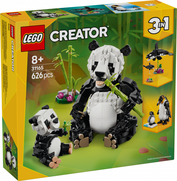 31165 LEGO® Creator Savvaļas dzīvnieki: Pandu ģimene, 8+ gadi, 2025 gada modelis