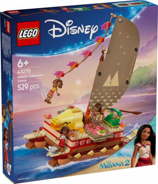 43270 LEGO® Disney Princess Vaianas piedzīvojumu kanoe , 6+ , модель 2025 года