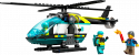 60405 LEGO® City Ārkārtas glābšanas helikopters, 6+ gadi, 2024 gada modelis