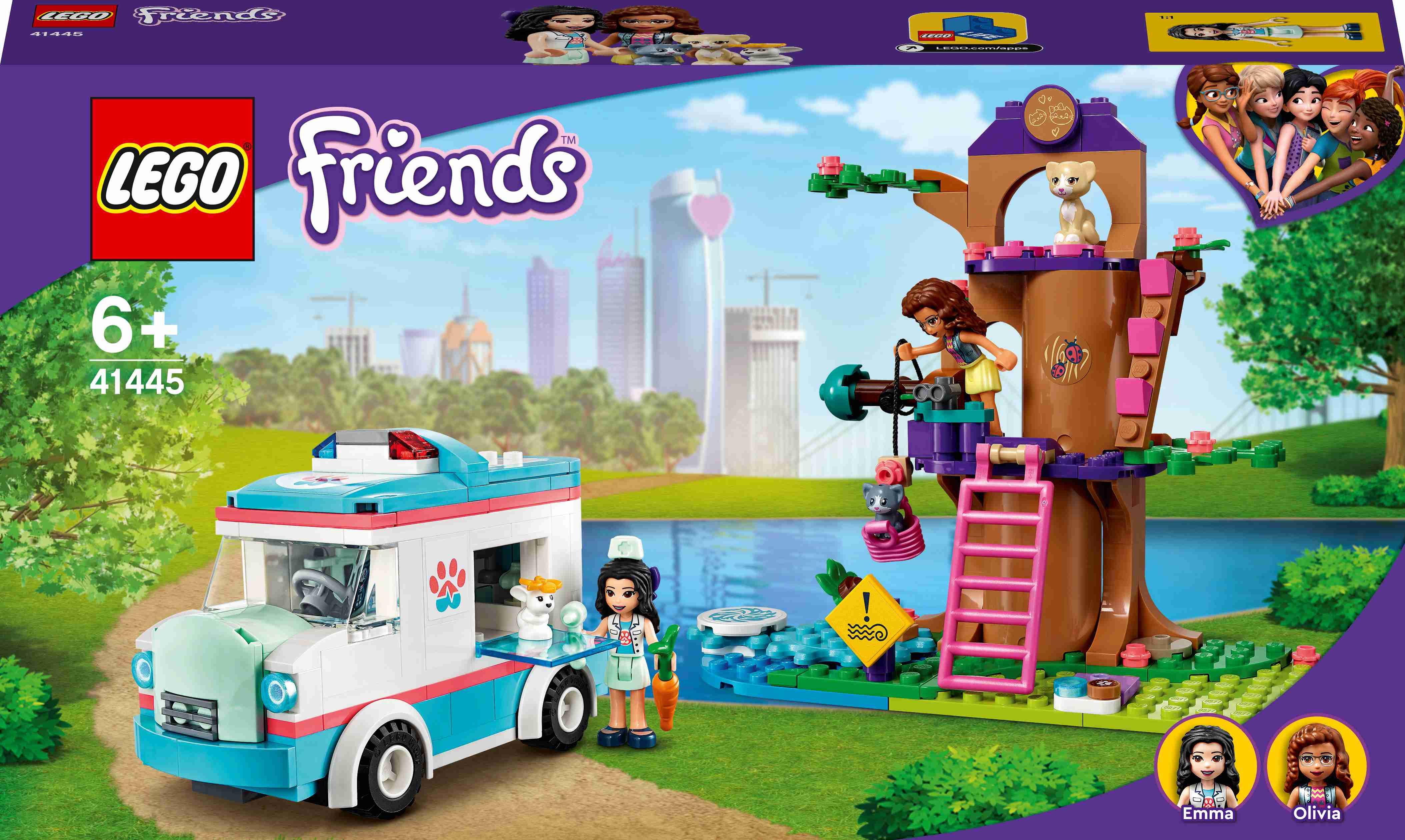 41445 LEGO® Friends Машина скорой ветеринарной помощи, 6+ лет, 2021 г.  выпуск 41445 | LEGO® Friends | LEGO® мир | berniem.eu