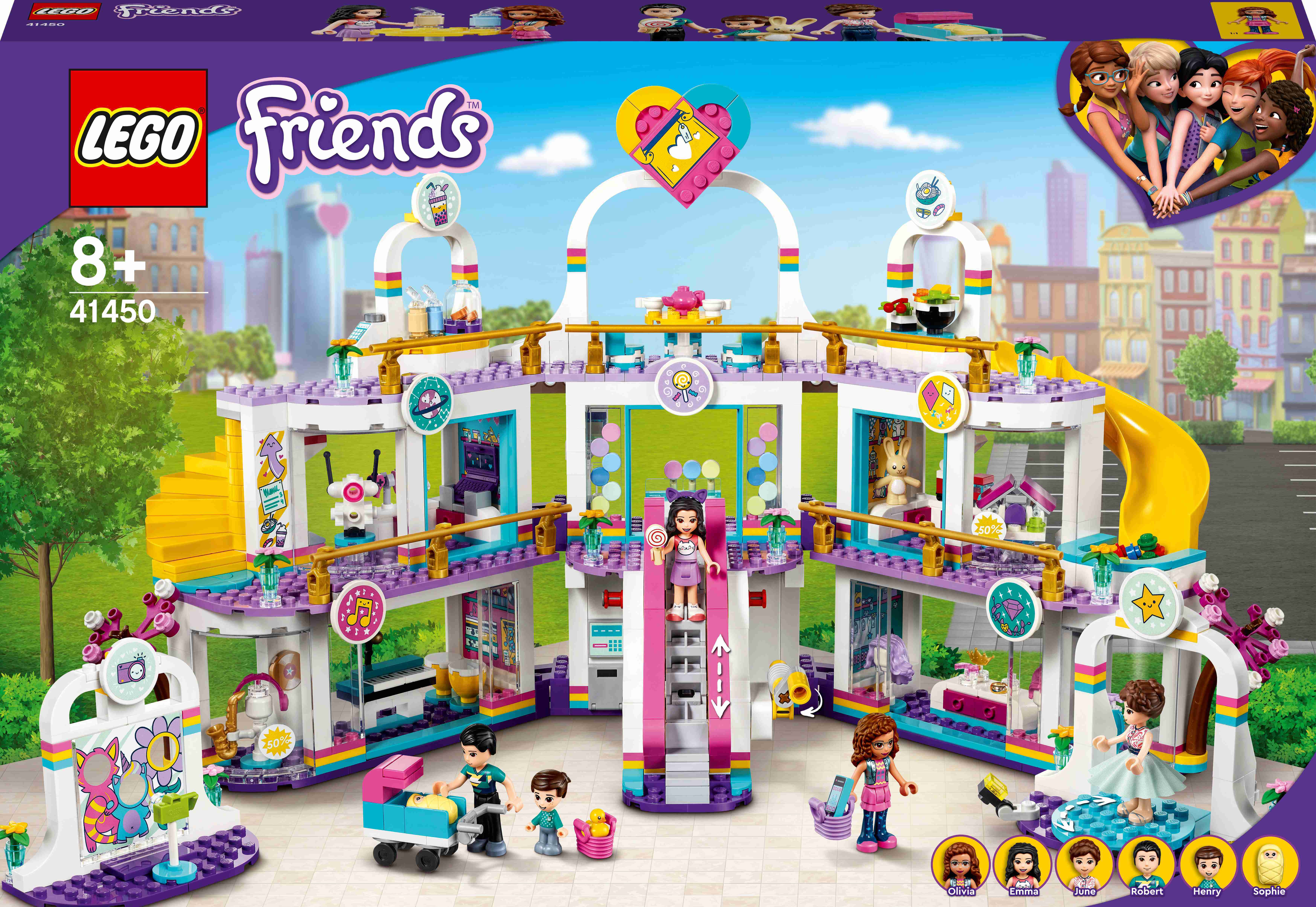 41450 LEGO® Friends Hārtleikas pilsētas iepirkšanās centrs, 8+ gadi, 2021.g.modelis