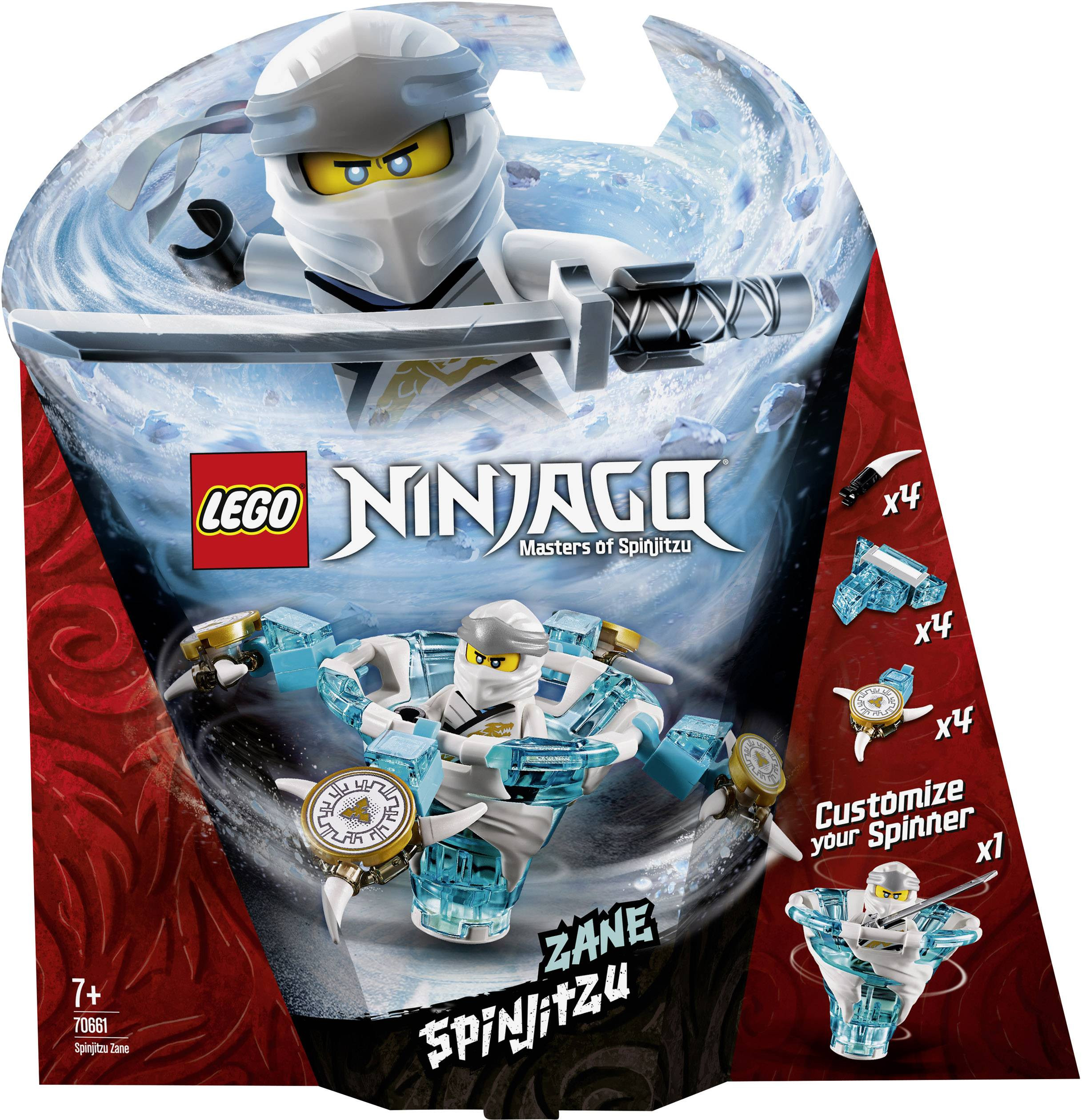 70661 LEGO® Ninjago Spinjitzu Zane, 7+ gadi