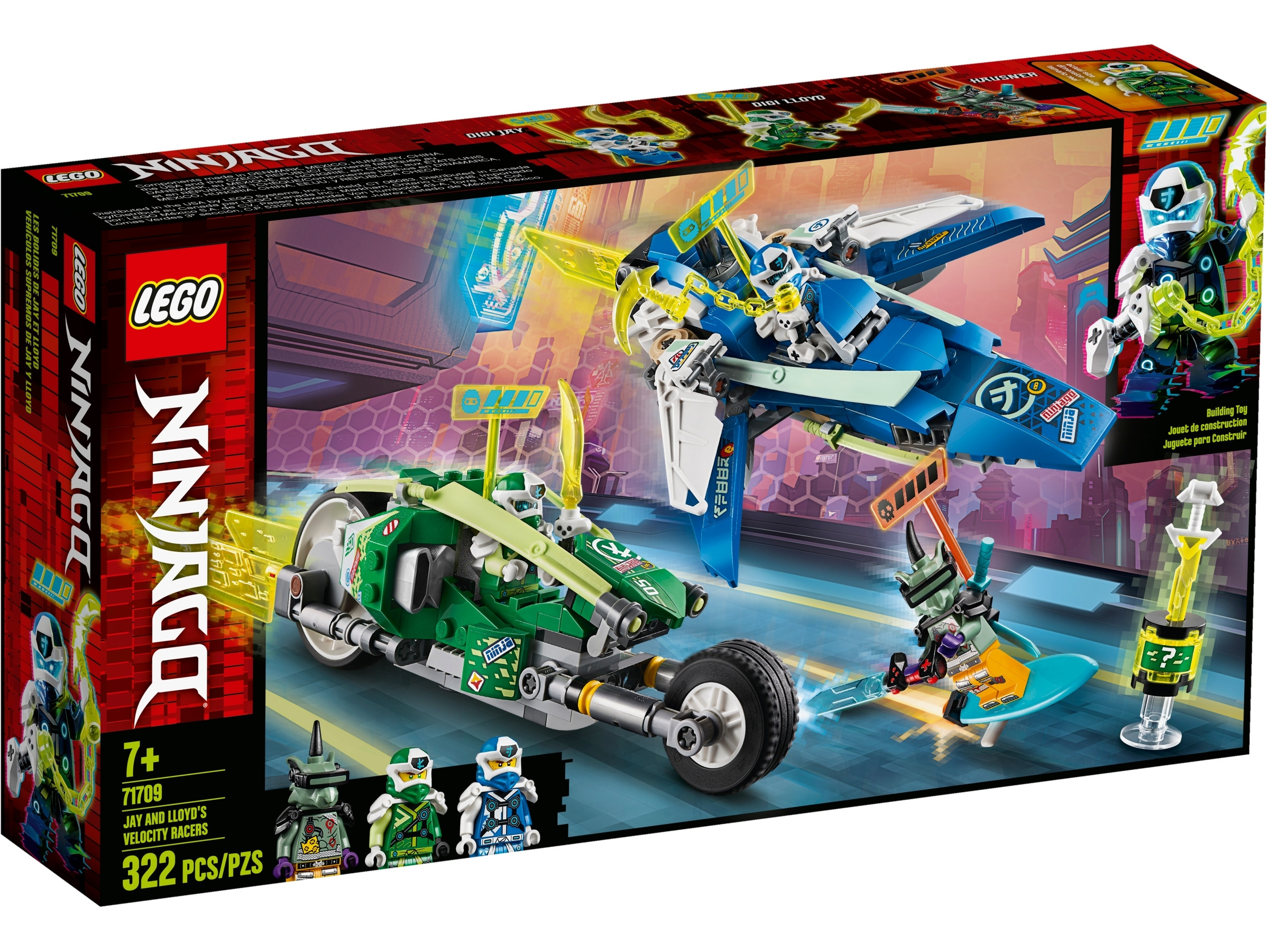 71709 LEGO® Ninjago Скоростные машины Джея и Ллойда, 7+ лет 71709 II NINJ  1-4 | LEGO® Ninjago | LEGO® мир | berniem.eu