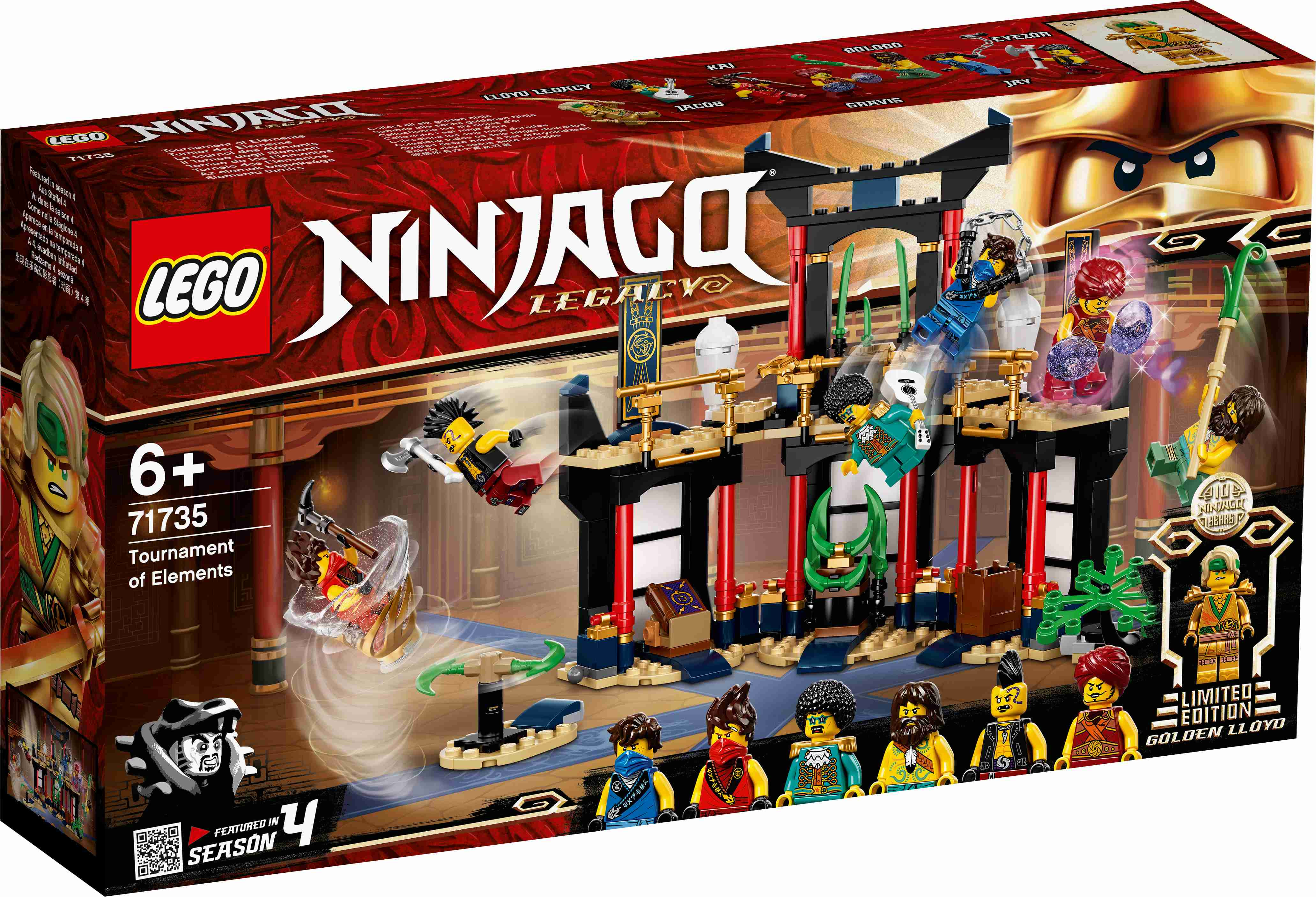 71735 LEGO® Ninjago Elementu turnīrs, 6+ gadi, 2021.g.modelis