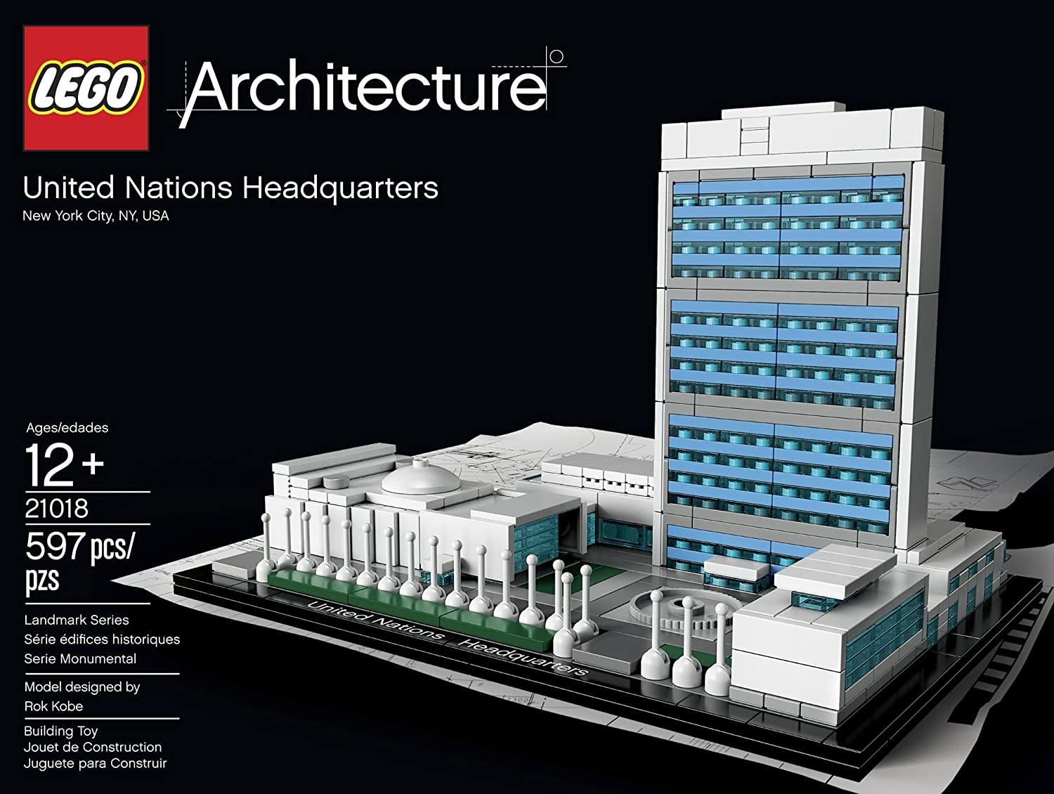 21018 LEGO Architecture United Nations Headquarters, 12+ gadi