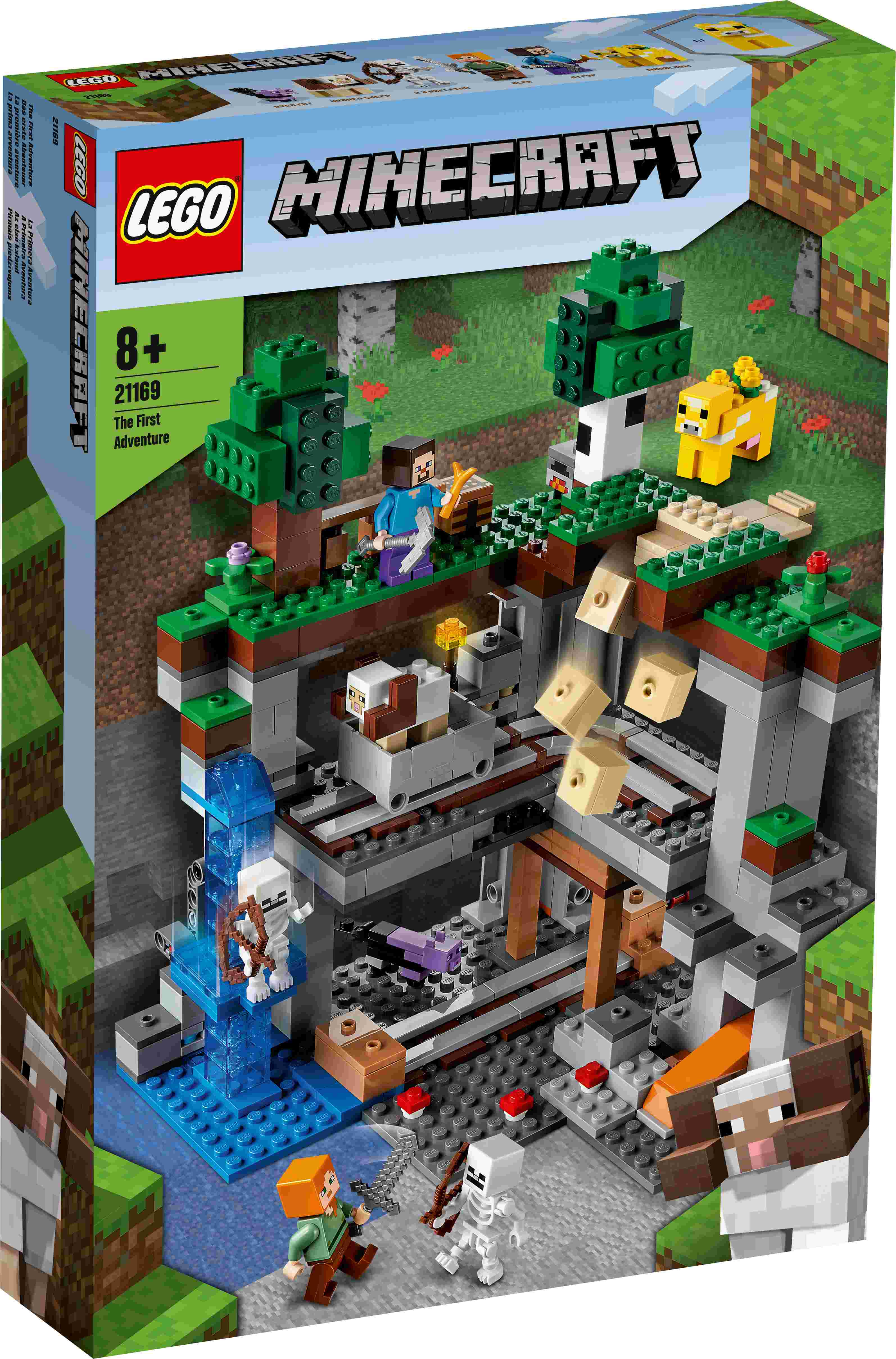 21169 LEGO® Minecraft Первое приключение, 8+ лет, 2021 г. выпуск 21169 |  LEGO® Minecraft | LEGO® мир | berniem.eu