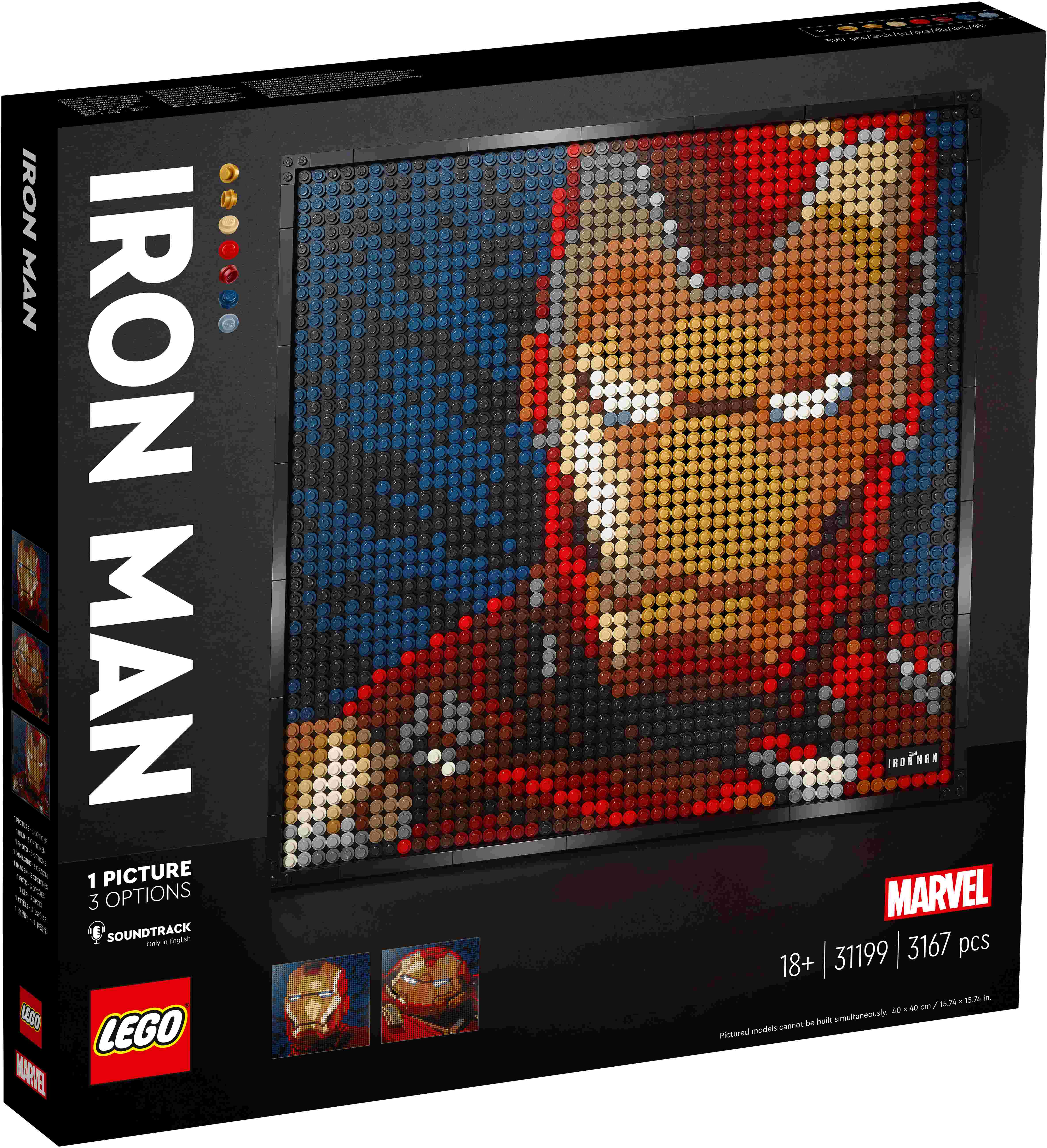 31199 LEGO® Art IRON MAN, 18+ gadi, 2021.g.modelis