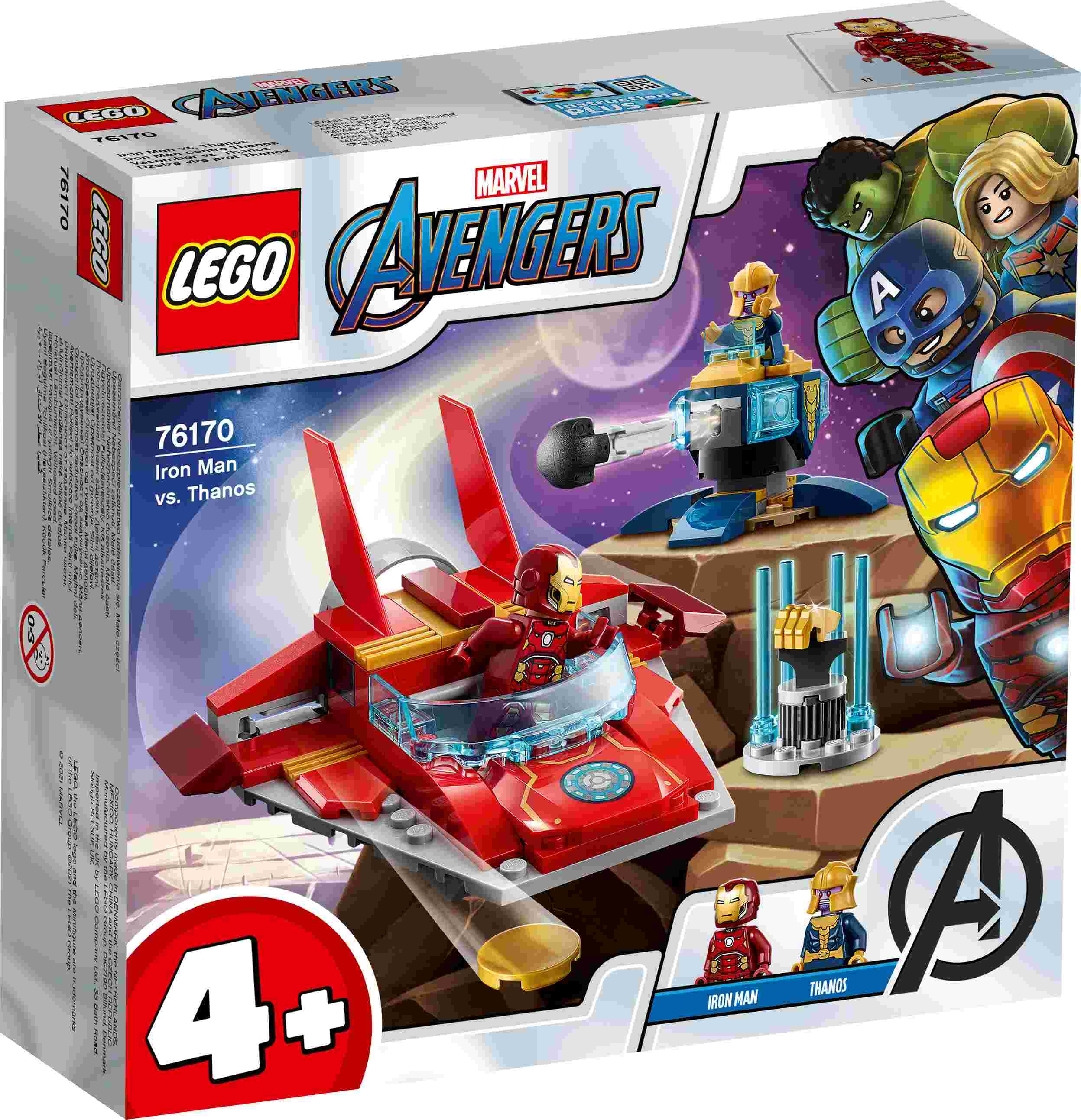 # 76170 LEGO® Super Heroes Dzelzs vīrs pret Thanos, 4+ gadi, 2021.g.modelis