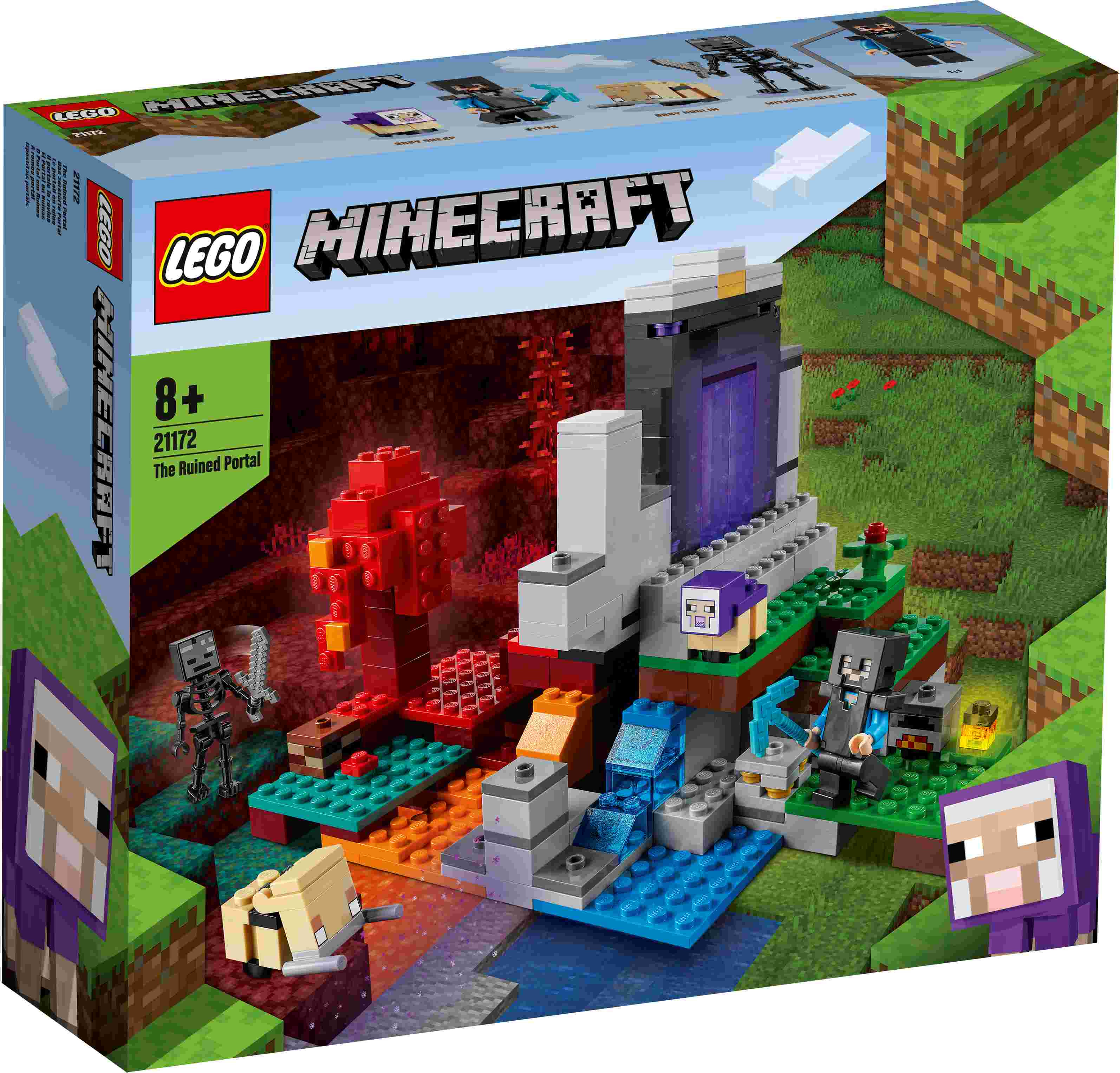 21172 LEGO® Minecraft Разрушенный портал, c 8 лет, 2021!