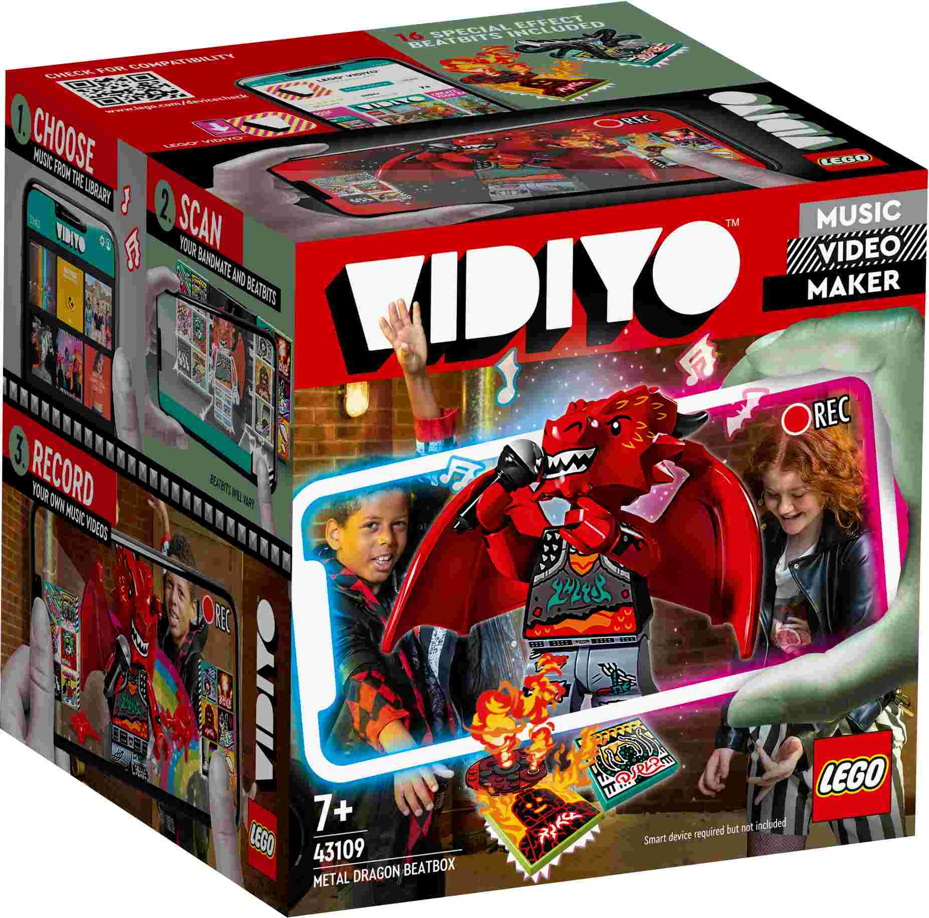 43109 LEGO® Vidiyo Metal Dragon BeatBox, no 7+ gadiem, 2021 gada modelis