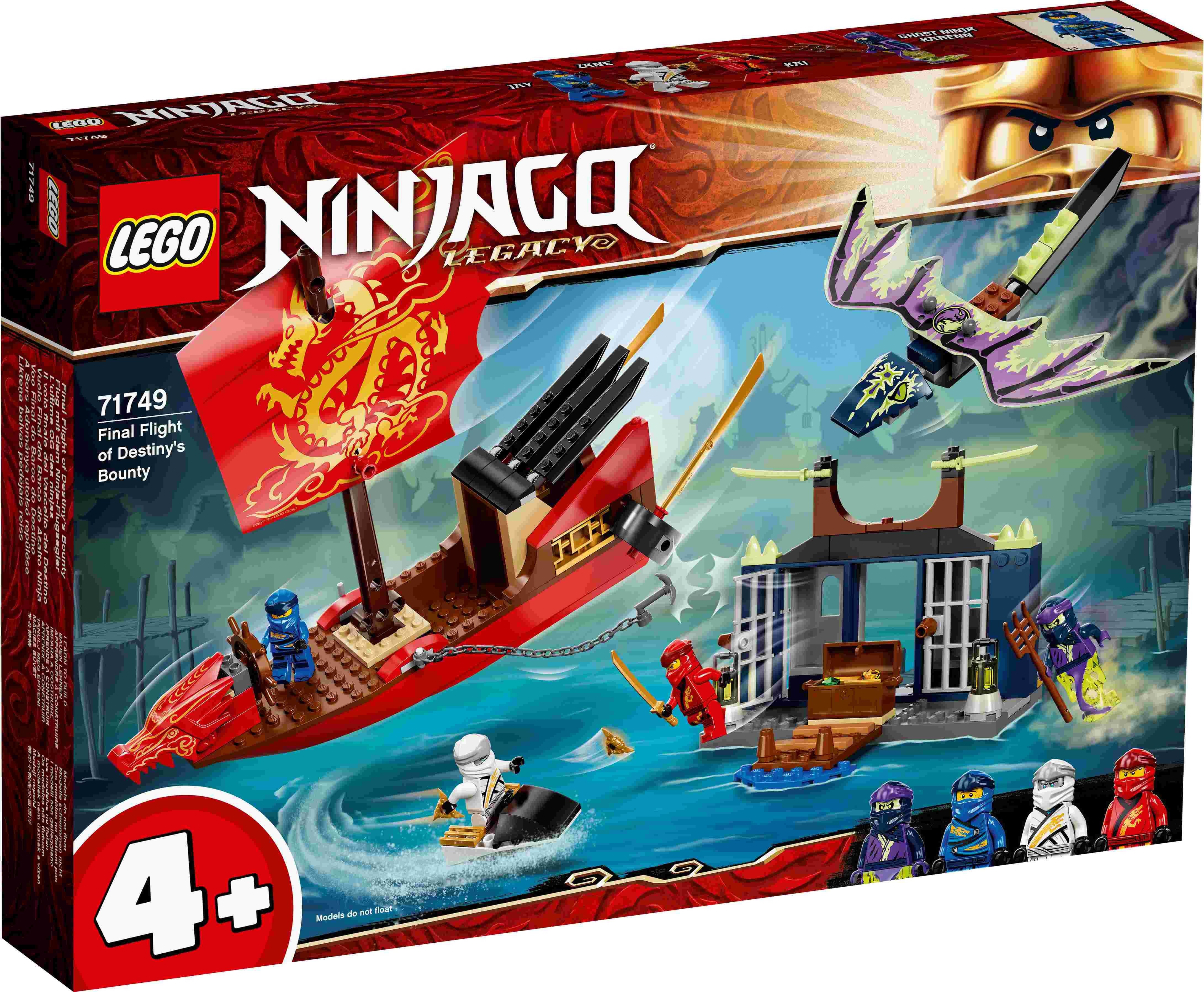 71749 LEGO® Ninjago Likteņa balvas pēdējais reiss, no 4+ gadiem,2021 gada modelis