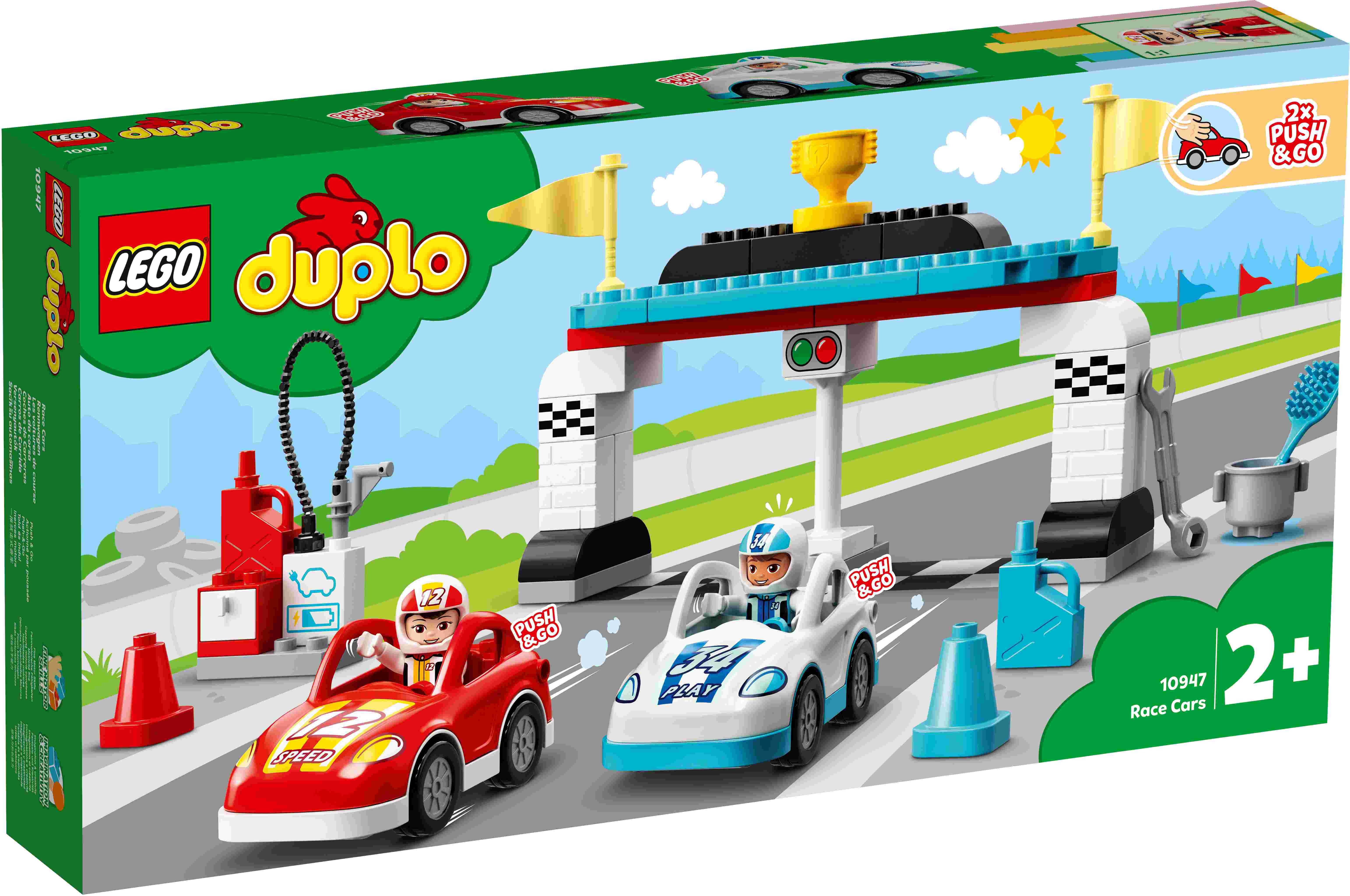 10947 LEGO® DUPLO Sacīkšu automašīnas, 2+ gadi, 2021.g.modelis