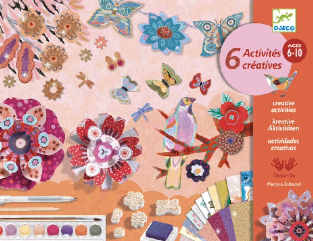 Djeco Komplekts- 6 aktivitātes vienā - Ziedu dārzs, 6-10gadi, DJ09330