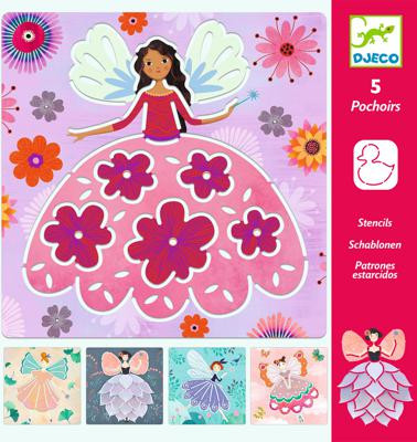 Djeco 5 трафаретов - Феи прекрасные, DJ08821
