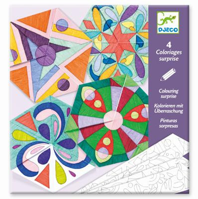 Djeco Раскраска с сюрпризом - Мандалы - розы, 6-9 лет, DJ09656