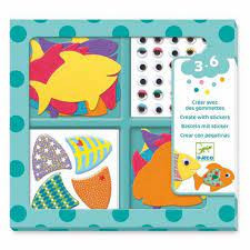 Djeco Набор наклеек - Рыбки, 3-6 лет; DJ09052