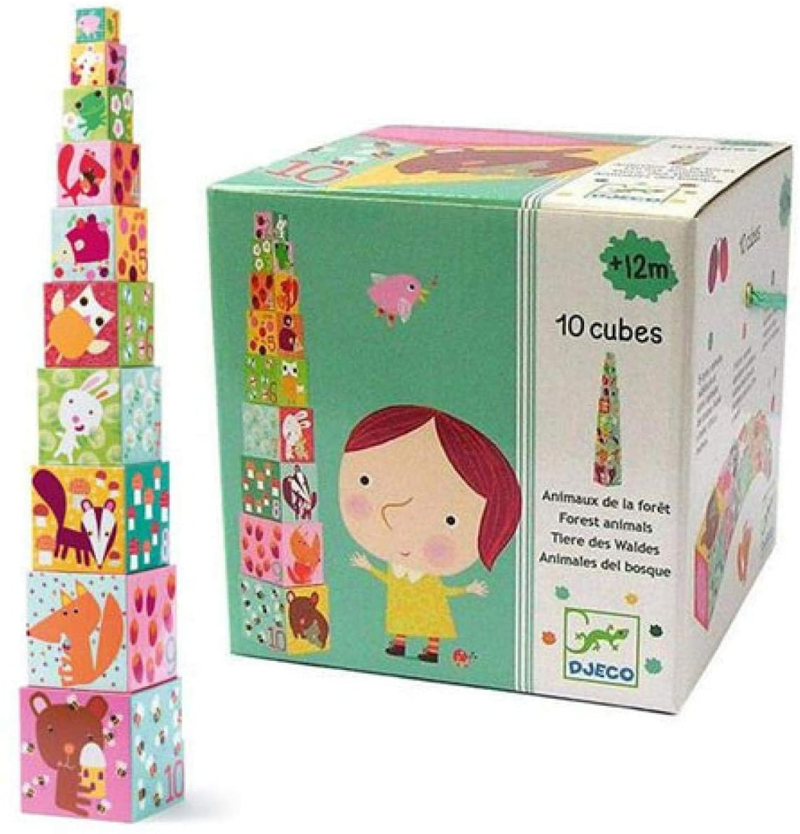 Djeco 10 Забавные кубики - Лесные жители, 1+ лет, DJ08507