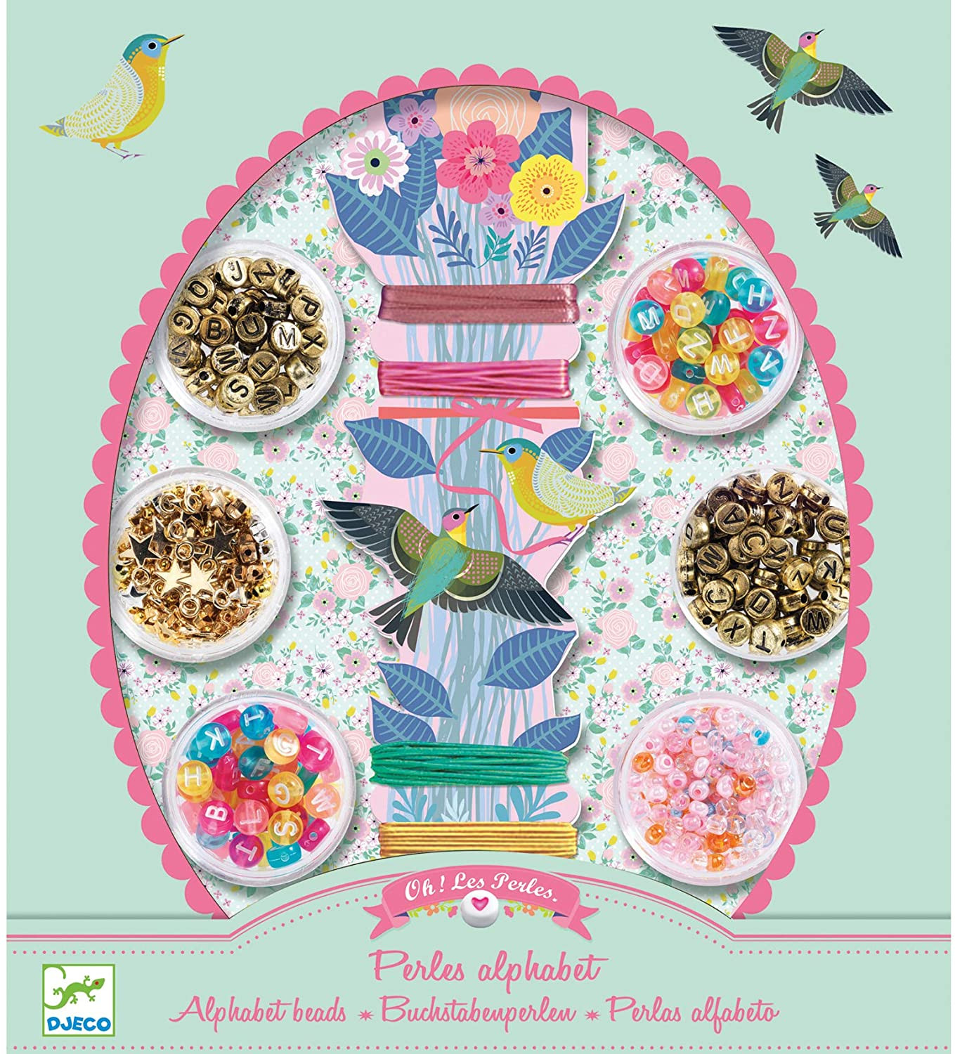 Djeco Изготовления украшений - Алфавит из бусинок, 8+ лет, DJ09839