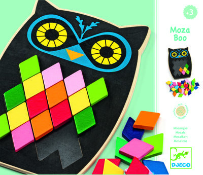 Djeco Деревянная мозаика - Сова (57 шт.), 4+ лет, DJ01693