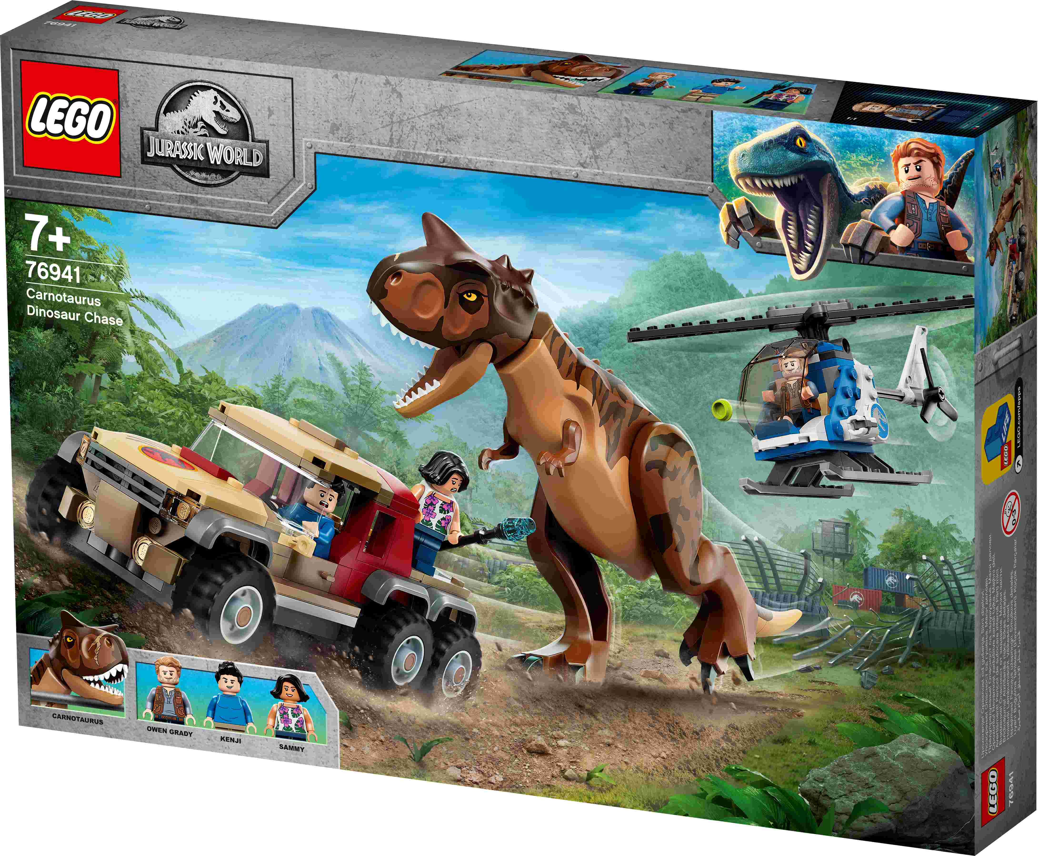 # 76941 LEGO® Jurassic World Pakaļdzīšanās karnotauram, no 7+ gadiem, 2021 gada modelis