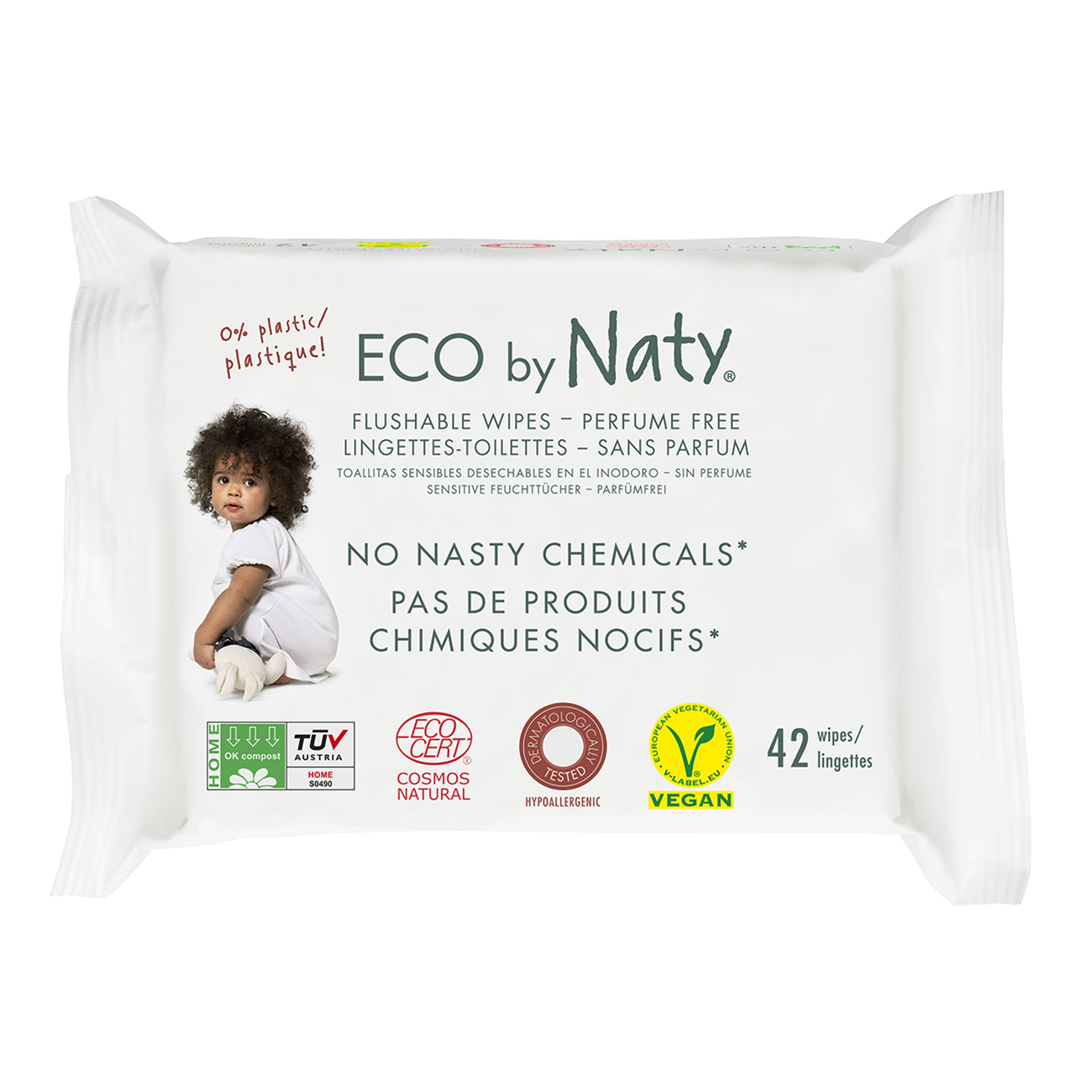AKCIJA!!! Naty by Nature Babycare Туалетные салфетки, 42 gab. ECO.
