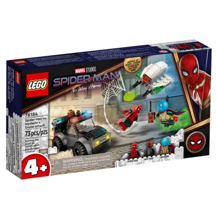 76184 LEGO® Super Heroes Человек-паук против атаки дронов Мистерио, с 4+ лет, 2021
