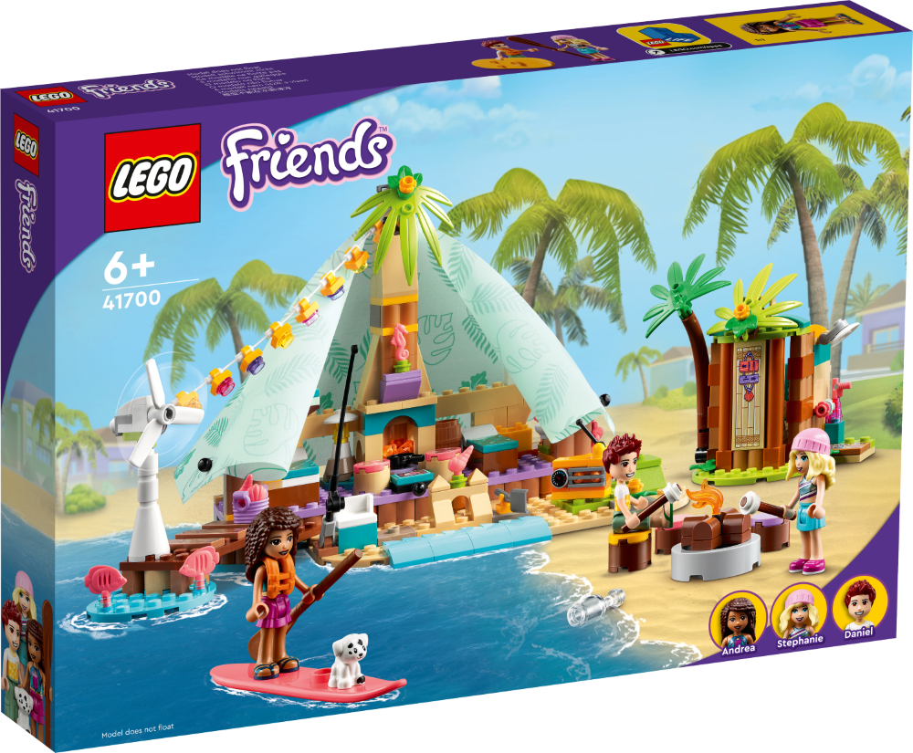 41700 LEGO® Friends Pludmales glempings 6+ gadi, 2022 gada modelis