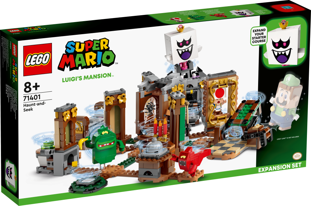 71401 LEGO® Super Mario Luigi’s Mansion™ Baiso paslēpju paplašinājuma maršruts, 8+ gadi, 2022 gada modelis
