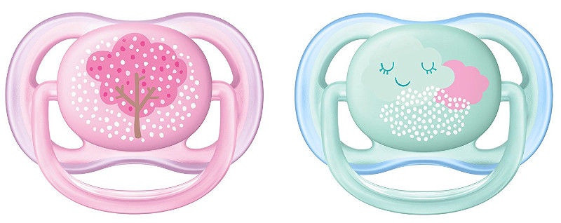 Philips Avent Ultra Air силиконовая пустышка с рисунком, 2 шт., 0-6 месяцев, SCF243/20m