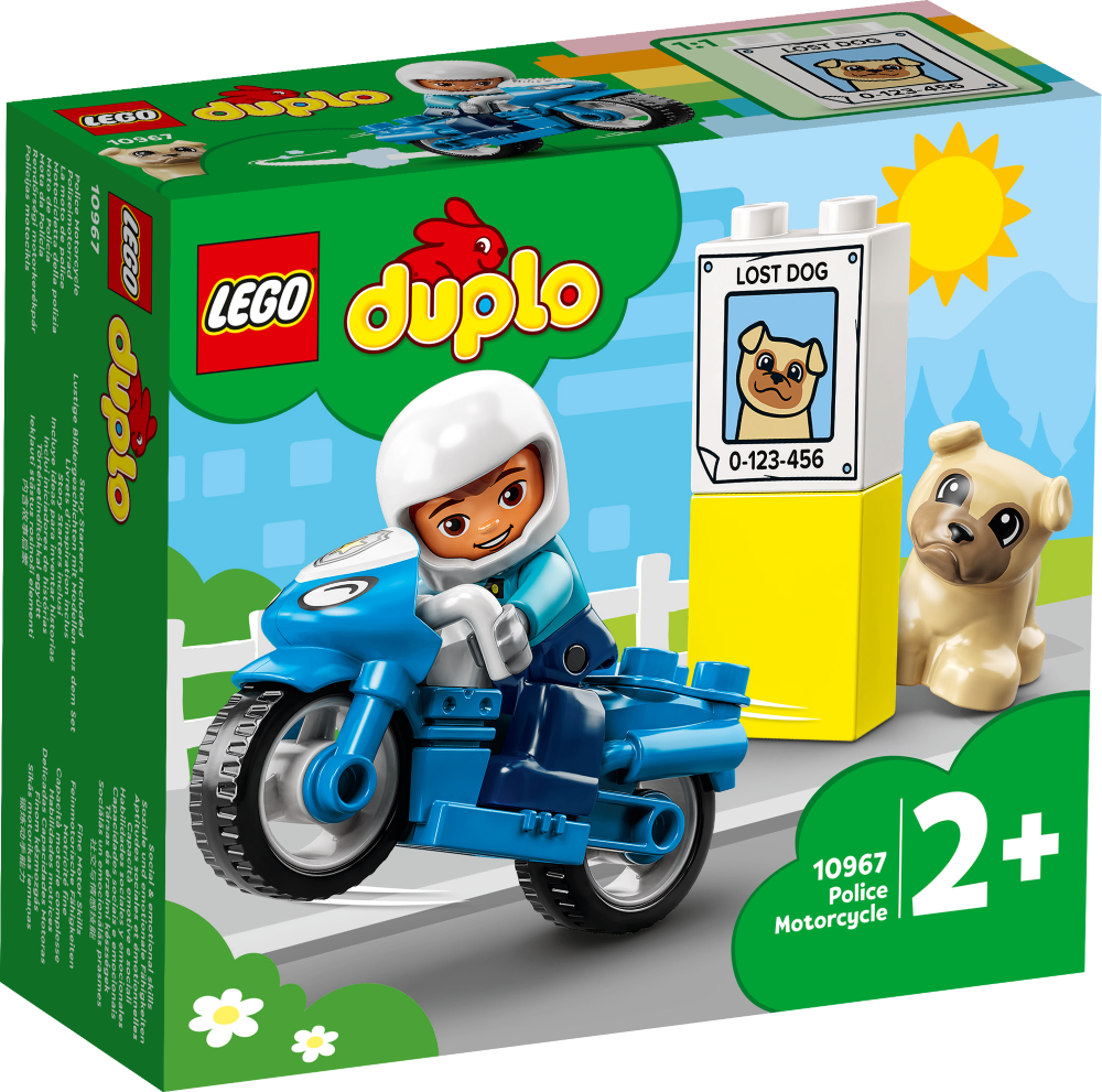# 10967 LEGO® DUPLO Policijas motocikls, 2+ gadi, 2022. gada modelis